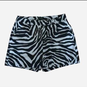 White House Black Market Zebra Print 5" Shorts Size 4